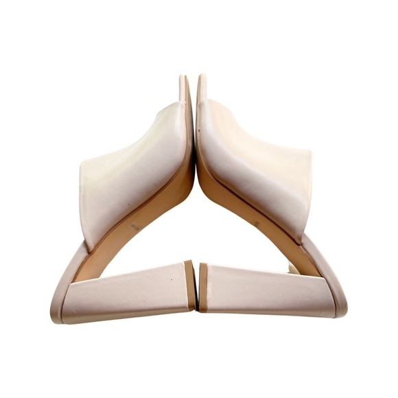 Mixx Shuz Maddie Cream block mule heels. Women size 9 square toe - Picture 4 of 10